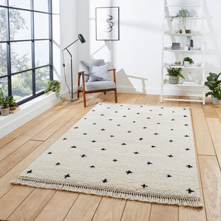 Boho Soft Pile Rug | Black & White | 2 Sizes in Homewares from Oriana B www.orianab.com