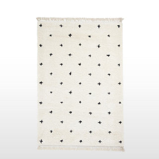 Boho Soft Pile Rug | Black & White | 2 Sizes in Homewares from Oriana B www.orianab.com