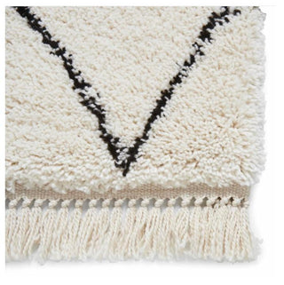 Boho White & Black Rug | 4 sizes available in Archived from Oriana B www.orianab.com