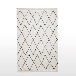 Boho White & Black Rug | 4 sizes available in Archived from Oriana B www.orianab.com