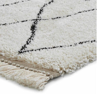 Boho White & Black Rug | 4 sizes available in Archived from Oriana B www.orianab.com