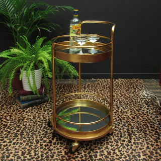 Brass Bar Cart | Two Tiered in Archived from Oriana B www.orianab.com