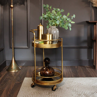 Brass Bar Cart | Two Tiered in Archived from Oriana B www.orianab.com