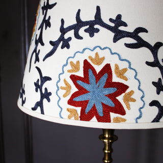 Brass Lamp with Embroidered Shade | Oriana B Lighting DublinOriana BLighting