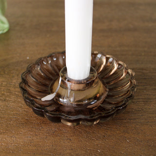 Brown Glass Candle Holder in Homewares from Oriana B. www.orianab.com