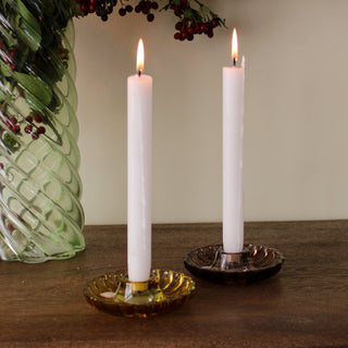 Brown Glass Candle Holder in Homewares from Oriana B. www.orianab.com