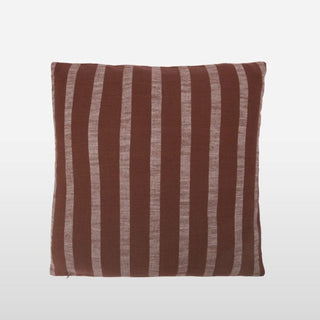 Brown Striped Cushion | 50x50 in Homewares from Oriana B www.orianab.com