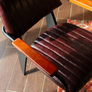 Burgundy Dining Chair with Arms in Furniture from Oriana B www.orianab.com