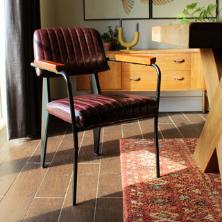 Burgundy Dining Chair with Arms in Furniture from Oriana B www.orianab.com