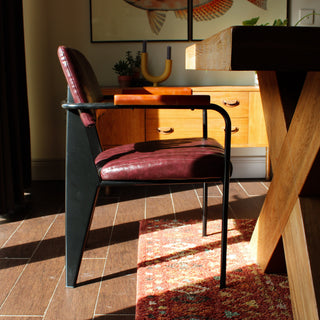 Burgundy Dining Chair with Arms in Furniture from Oriana B www.orianab.com