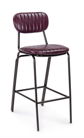 Burgundy Industrial Bar Stool in Furniture from Oriana B www.orianab.com