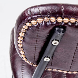 Burgundy Industrial Bar Stool in Furniture from Oriana B www.orianab.com