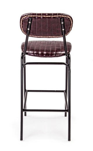 Burgundy Industrial Bar Stool in Furniture from Oriana B www.orianab.com