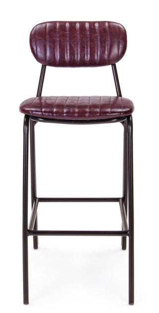 Burgundy Industrial Bar Stool in Furniture from Oriana B www.orianab.com