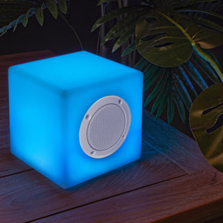 Cube LED Garden Speaker in Outlet from Oriana B www.orianab.com