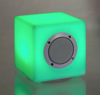 Cube LED Garden Speaker in Outlet from Oriana B www.orianab.com