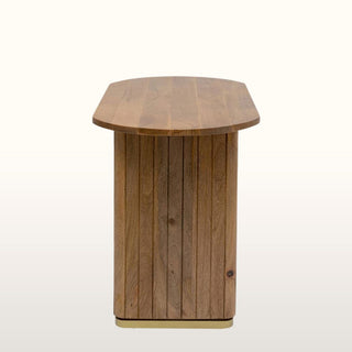 Curved Reeded Natural Wood Desk in Furniture from Oriana B. www.orianab.com