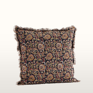 Dark Brown Print Feather Cushion | 50x50 in Homewares from Oriana B www.orianab.com