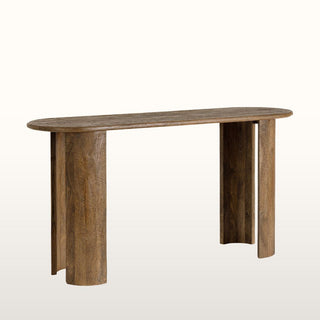 Dark Wood Curved End Console Table in Furniture from Oriana B. www.orianab.com