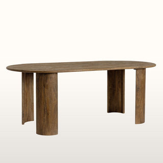 Dark Wood Oval Dining Table in Furniture from Oriana B. www.orianab.com