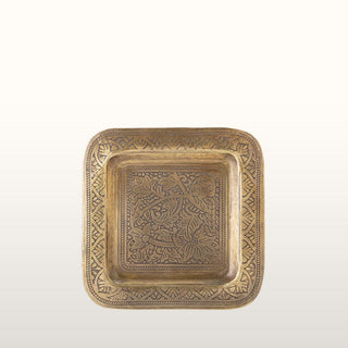 Decorative Square Brass TrayOriana BHomewares