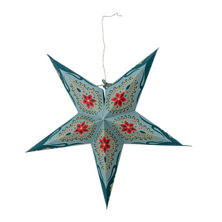 Eclectic Blue Paper Star LED LightsOriana BChristmas