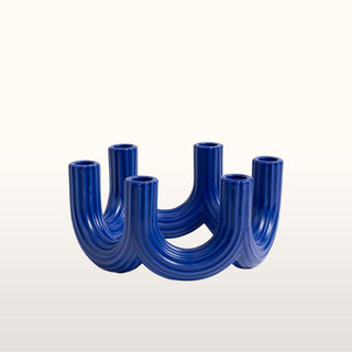 Electric Blue Six Candle Holder | END OF LINE in Archived from Oriana B www.orianab.com