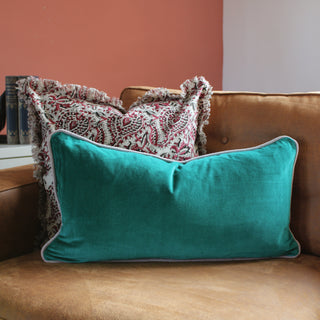 Velvet Cushion | Emerald | 30x60Oriana BHomewares