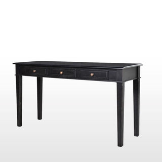Black Console Table with 3 DrawersOriana BFurniture