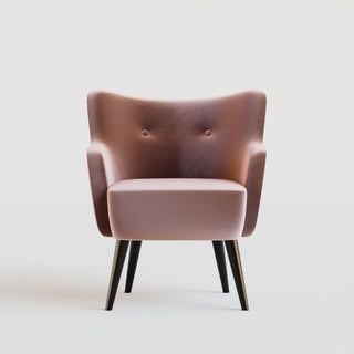 Fireside Chair | Velvet | BlushOriana BBespoke