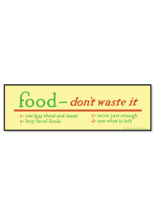 Food - Don't Waste It Print | 20x60 in Homewares from Oriana B www.orianab.com