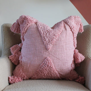 Fringed Cushion | Powder Rose | 45 x 45 cmOriana BHomewares
