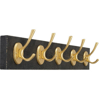 Gold and Dark Wood Coat Rack | 60cm in Homewares from Oriana B www.orianab.com