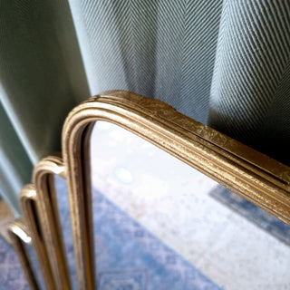 Gold Art Deco Inspired Mirror in Archived from Oriana B www.orianab.com