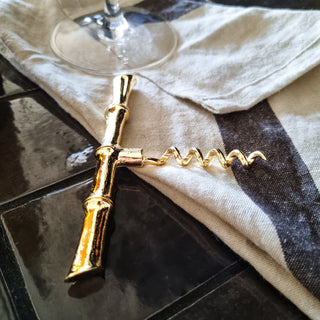 Gold Bamboo Corkscrew in Homewares from Oriana B www.orianab.com