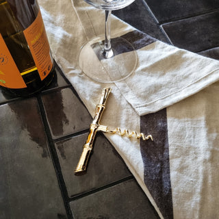 Gold Bamboo Corkscrew in Homewares from Oriana B www.orianab.com
