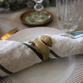 Gold Fish Napkin Ring in Archived from Oriana B www.orianab.com