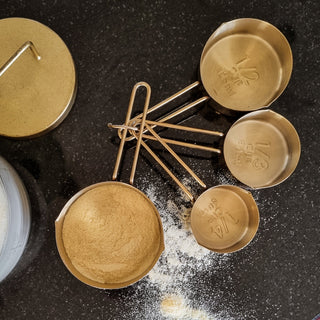 Gold Measuring Cups | Set of 4 in Outlet from Oriana B www.orianab.com