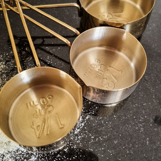 Gold Measuring Cups | Set of 4 in Outlet from Oriana B www.orianab.com