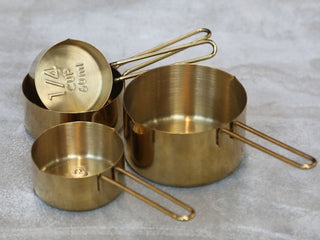 Gold Measuring Cups | Set of 4 in Outlet from Oriana B www.orianab.com