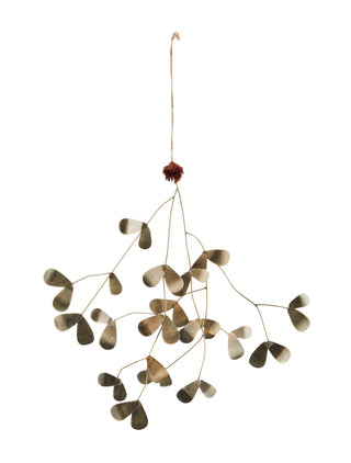 Gold Metal Mistletoe in Christmas Decorations from Oriana B www.orianab.com