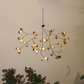 Gold Metal Mistletoe in Christmas Decorations from Oriana B www.orianab.com