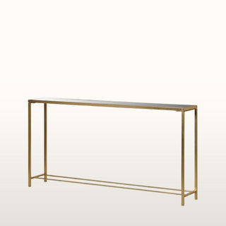 Long Gold Mirrored Console TableOriana BFurniture