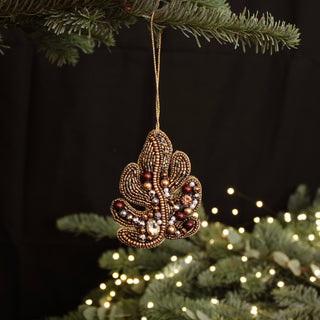 Gold Monstera Leaf Christmas Tree Decoration in Christmas Decorations from Oriana B www.orianab.com