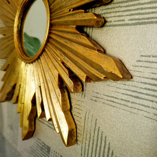 Gold Sunburst Mirror in Mirrors from Oriana B www.orianab.com