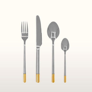 Gold Tipped Cutlery | Set of 4 in Homewares from Oriana B www.orianab.com