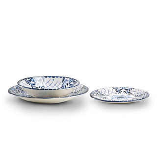Greek Inspired Ceramic Dinner Set | 18 Pieces | Six Guests in Homewares from Oriana B www.orianab.com