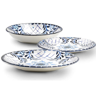 Greek Inspired Ceramic Dinner Set | 18 Pieces | Six Guests in Homewares from Oriana B www.orianab.com