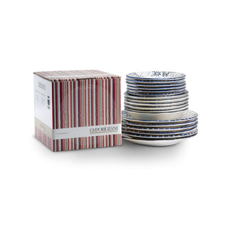 Greek Inspired Ceramic Dinner Set | 18 Pieces | Six Guests in Homewares from Oriana B www.orianab.com