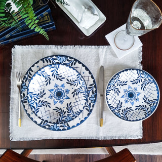 Greek Inspired Ceramic Dinner Set | 18 Pieces | Six GuestsOriana BHomewares